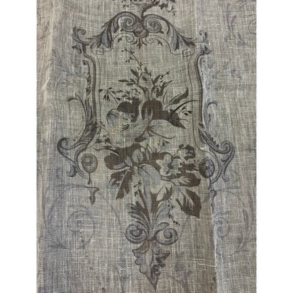 NWT Creative Co-Op Linen Damask Curtain Panel 55" x 102" - Picture 3 of 4